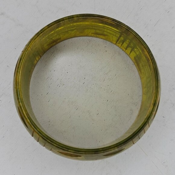 Vintage Bakelite Apple Juice Carved Bracelet Bangle Small Size - Picture 14 of 16